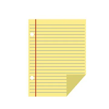 Lined paper of notebook icon Stock Illustration