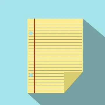 Lined paper of notebook icon 스톡 일러스트