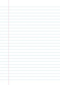 Lined paper from a notebook 库存插图