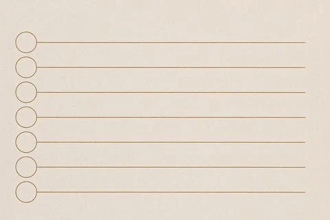 A lined paper sheet with checkmark circles on a textured background serves as Stock Photos