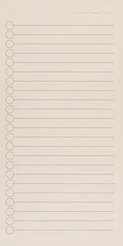 Lined Paper Sheet with Checkmarks on Textured Background for Planning and Not Stock Photos