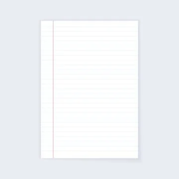 Lined paper sheet Stock Illustration
