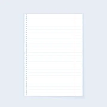 Lined paper sheet Illustrazione stock