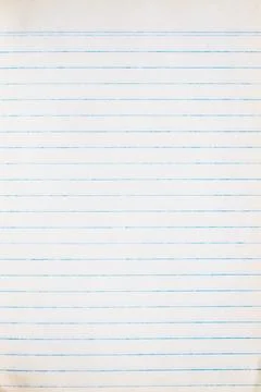 Lined paper - sheet of old lined paper Stock Photos
