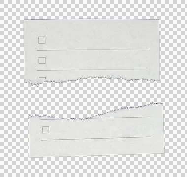 Lined paper sheets or notepad pages on transparent background png file Foto stock