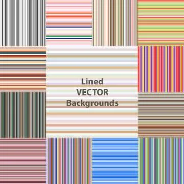 Lined patterns set Stock Illustration
