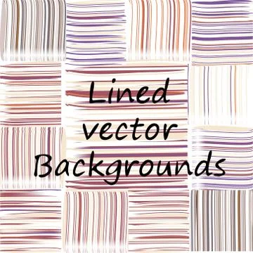 Lined patterns set Stock Illustration