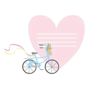 Lined Pink Heart , Template St. Valentines Day Message Element Missing Text With Stock Illustration