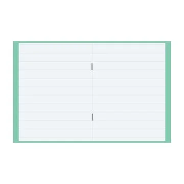 Lined school notebook. Vector illustration isolated on white background. Stock Illustration