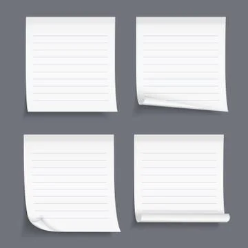 Lined Sticky Notes Stock Illustration