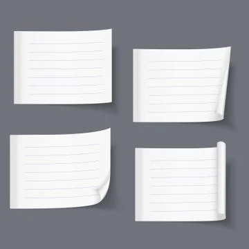 Lined Sticky Papers Illustrazione stock