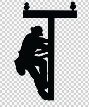 Lineman Monogram Character 01 scalable logo design icon Stock Illustration
