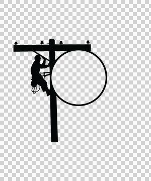 Lineman Monogram Character 05 scalable logo design icon Stock Illustration