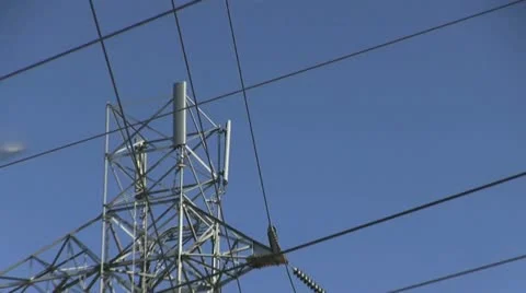 Lineman, utility worker Stock Footage