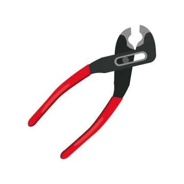Linemans pliers tool flat style icon Stock Illustration