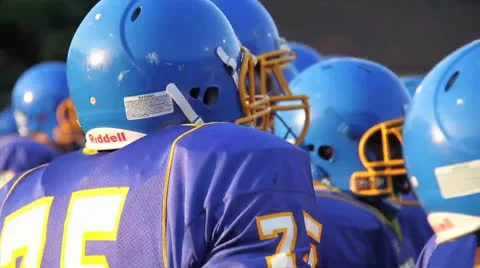 Linemen On the Sideline Stock Footage 10582355