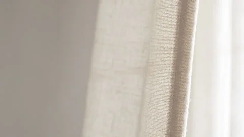 Linen Curtain Movement Stock Footage 301752647
