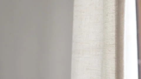 Linen Curtain Movement Stock Footage 301753265