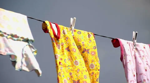 Linen drying Stock-Footage 29525023