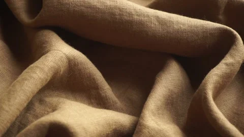 Linen fabric background. Linen textile cloth with fabric texture and pattern. Stock Footage 137783698