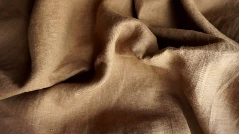 Linen fabric background. Linen textile cloth with fabric texture and pattern. Stock Footage 137783885