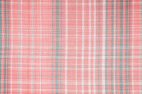 Linen fabric in check pattern texture or background Stock Photos