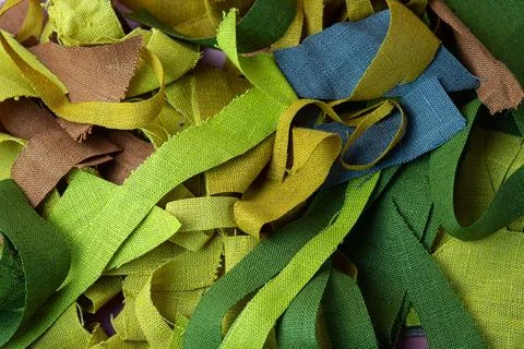 Linen fabric scraps Stock Photos