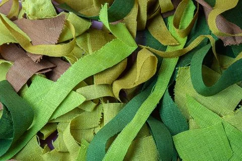 Linen fabric scraps Stock Photos