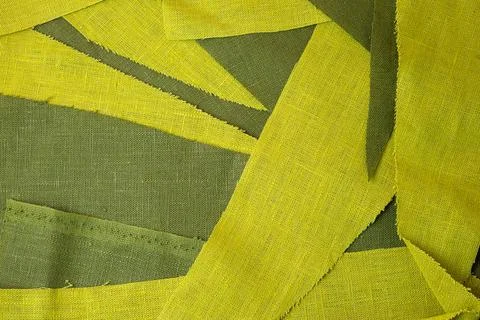Linen fabric scraps Stock Photos