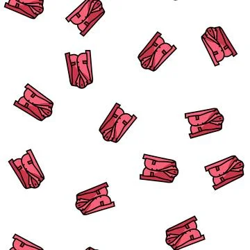 Linen jacket outerwear female vector seamless pattern Stock Illustration