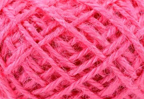 Linen rope texture. thread in clew close up Stock Photos