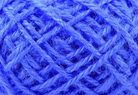 Linen rope texture. thread in clew close up Stock Photos
