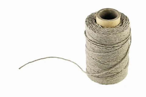 Linen string coil Foto stock