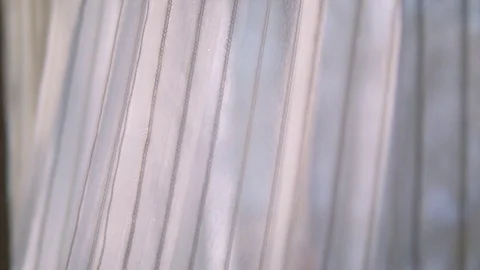 Linen tulle sways in the wind. Stock Footage 122499158