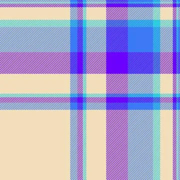 Linen vector pattern seamless, american check plaid fabric. Line tartan tex.. Stock Illustration
