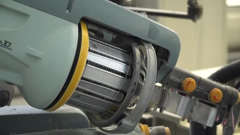 Linen yarn manufacturing process on textile factory machinery Stock Footage 247191207