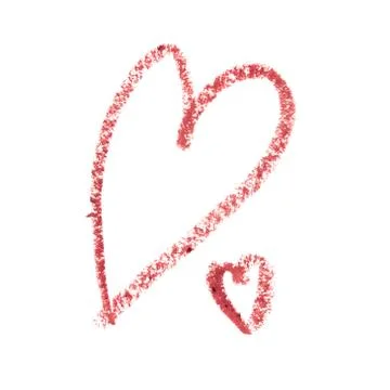 Liner or marker texture set, heart shape Stock Photos