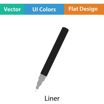 Liner pen icon Stock Illustration