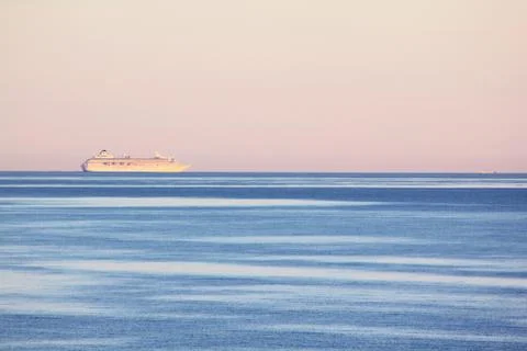 The liner in the sea Stock Photos