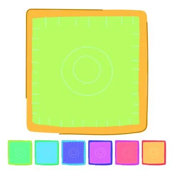 Liner silicone baking mat vector cartoon graphic Stock Illustration
