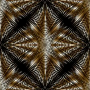 Lines 3d fututristic seamless pattern. Textured ornamental vector background. Stock-Illustration