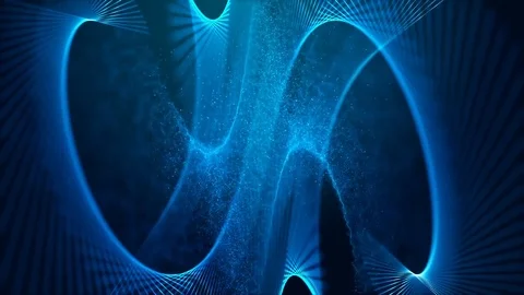 Lines abstract glow blue motion Stock Footage 90880115
