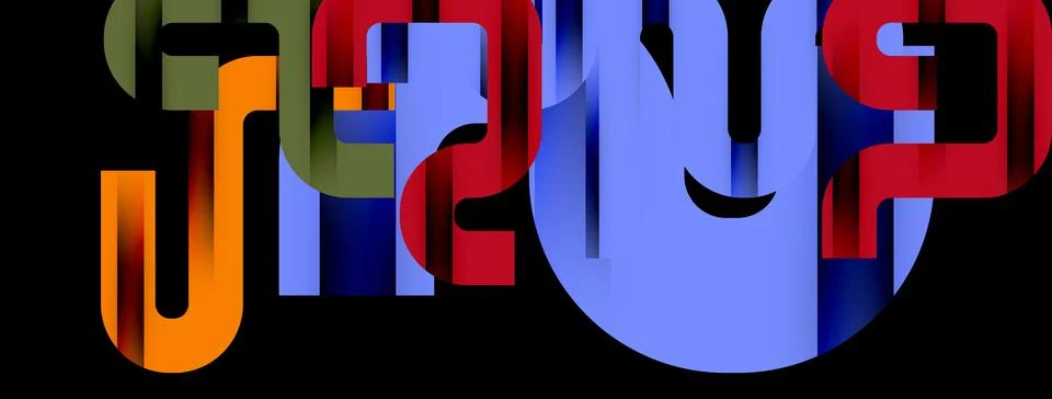 Lines, abstract letter style design background. Geometric vector Illustration Stockillustratie