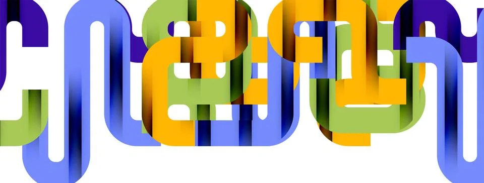 Lines, abstract letter style design background. Geometric vector Illustration Stockillustratie