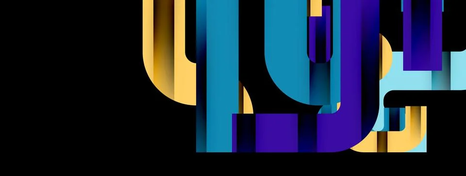 Lines, abstract letter style design background. Geometric vector Illustration Stockillustratie
