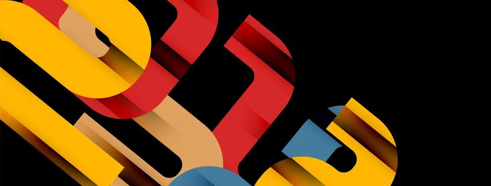 Lines, abstract letter style design background. Geometric vector Illustration Illustrazione stock