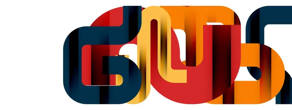 Lines, abstract letter style design background. Geometric vector Illustration Stock Illustration