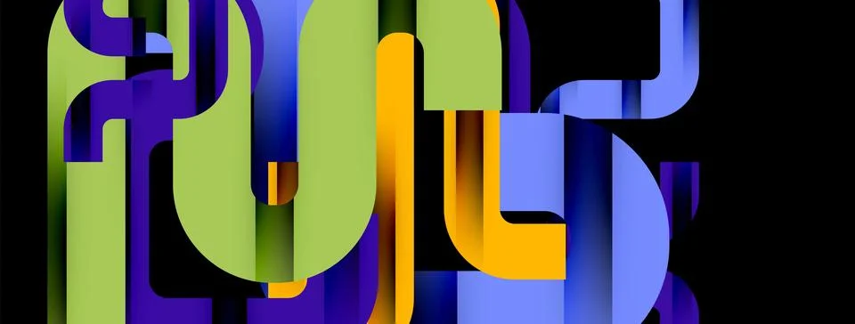 Lines, abstract letter style design background. Geometric vector Illustration イラスト素材