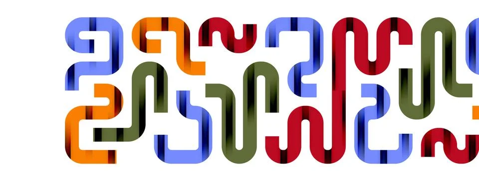Lines, abstract letter style design background. Geometric vector Illustration Illustrazione stock