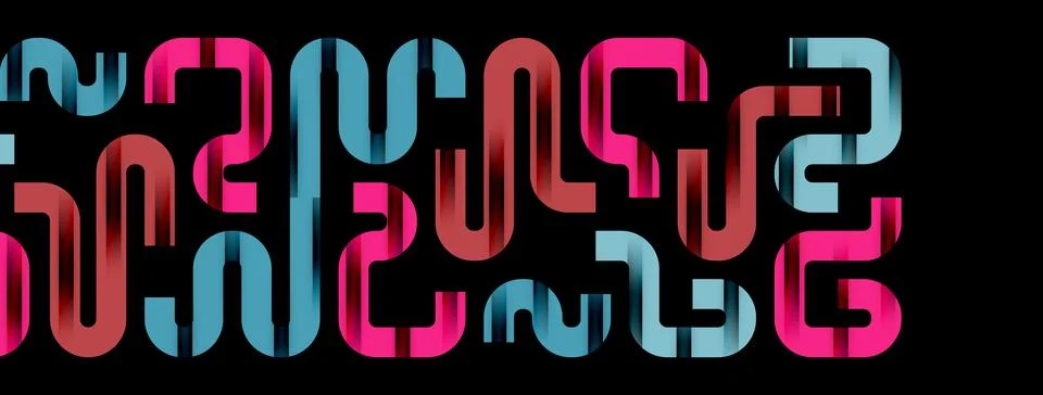 Lines, abstract letter style design background. Geometric vector Illustration Stock Illustration